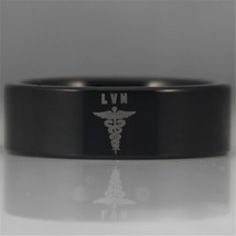 Free Shipping Hot Sales 8MM Black Pipe Licensed Vocational Nurse Design Tungsten - £28.79 GBP