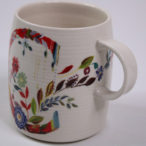 Anthropologie Starla Halfmann Monogram Letter C Petal Palette Coffee Mug Tea Cup - £8.46 GBP