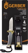 Gerber Gear Ultimate Pro 4.75&quot; Tactical Knife with Fire Starter Sharpener Sheath - £59.54 GBP