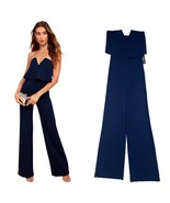 New Lulus Jumpsuit Womens Extra Small Blue Strapless Power Of Love Sexy ... - $54.14 CAD