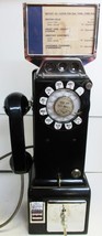Automatic Electric Pay Telephone 3 Coin Slot 1950's Rotary Dial Operational #3A - $985.05
