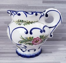 Vintage RCCL Made in Portugal Art Pottery Hand Painted 16 oz. Pitcher Jug - £22.51 GBP