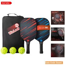 Complete Pickleball Paddles Set: 2 Fiberglass Rackets &amp; Carry Bag for Al... - $54.40