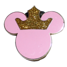 WDW Disney Parks Pink Mickey Minnie Mouse Icon With Princess Tiara Pin - £15.02 GBP