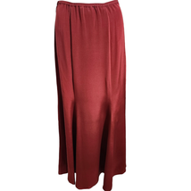 Citron Santa Monica Small Red Silk Midi Skirt Modest Mature Lagenlook  - £37.35 GBP