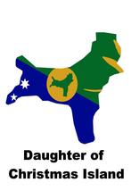 Daughter of Christmas Island Country Map Flag Poster High Quality Print - £5.51 GBP+