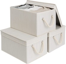 Storageworks Storage Bins With Lids, Decorative Storage Boxes With Lids, Pack - £39.16 GBP