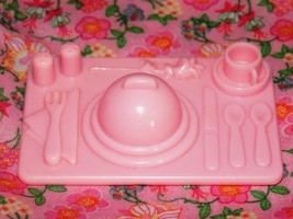 Playskool Dollhouse Pink Breakfast Tray Piece PlayFood Vintage for Loving Family - £2.31 GBP