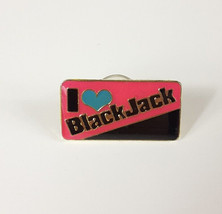Blackjack 21 Vintage Lapel Pin Enamel Hat Tac Cards I Love Heart Gamblin... - £3.13 GBP