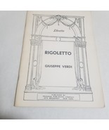 Rigoletto Guiseppe Verdi Libretto Opera in Four Acts - $10.98