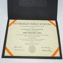 Vintage Allegheny Haut École Diplome 1940 Pittsburgh Pa - $71.22