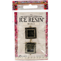 Ranger Ice Resin Milan Bezels Closed Back Square Small Antique - £16.44 GBP