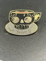 Death Before Decaf Enamel Lapel Pin By Jubly Umph Free Shipping - £10.27 GBP