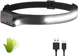 LED Headlamp, USB Rechargeable Headlamp Motion Sensor for Adults &amp; Kids, 230° - £15.45 GBP