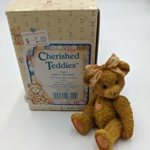 Vintage Cherished Teddies Resin Bear Figurine Karen Best Buddy 1991 #950432 - £7.48 GBP