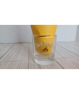 Jack Daniel&#39;s Tennessee Fire Shot Glass with White &amp; Gold ~ Unique Fire ... - $8.09