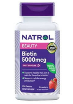 Natrol Biotin 5000 mcg., 250 Fast Dissolve Tablets COSTCO#818506 EXP 07/... - $17.82