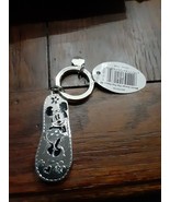 Disney Minnie Mouse Orange Flip Flop Pewter Key Ring - $5.43 CAD