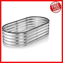 Large Silver Metal Raised Garden Bed 4x2 ft - Rust Resistant Planter for... - $1,077.81 MXN