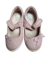 Pink Polka Dot Mary Jane Girls Shoes By Livie &amp; Luca With Bow Detail &amp; H... - $437.91 MXN