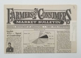 February 1993 Farmers &amp; Consumers Market Bulletin FFA Steven Meeks Ty Ty Georgia - £14.80 GBP