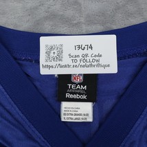New York Giants Reebok Shirt Mens XL Blue Short Sleeve NFL Team Shockey Jersey - £23.72 GBP