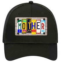 Mother Wood License Plate Art Novelty Black Mesh License Plate Hat - £22.64 GBP