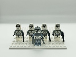 5Pcs Star Wars Wolf Pack Clone Troopers Custom Minifigures Toys - £10.95 GBP