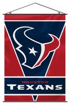 Houston Texans NFL 28 x 40 Wall Banner Vertical Flag Hanging Poles Bar Room - $26.99