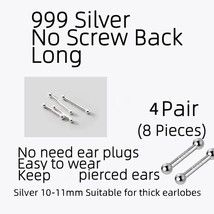 Sterling Silver Stud Earrings Women Two Ball Fine 925 Silver Jewelry Woman Earri - £11.84 GBP
