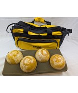 Lot of 4 Candlepin Balls Epco Paramount Caramel/white swirl each 2lbs 5.... - $2,167.45 MXN