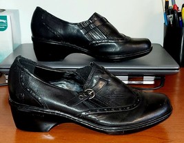 Earth Origins Women’s Sz8 Shoes Black Leather Heels Comfort. - $29.03