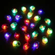 Novelty Place Party Stars Flashing LED Bumpy Jelly Ring Light-Up Toys - £8.30 GBP