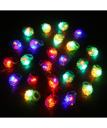 Novelty Place Party Stars Flashing LED Bumpy Jelly Ring Light-Up Toys - £8.18 GBP