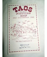 Taos New Mexico Picture Map 1988 - £3.13 GBP