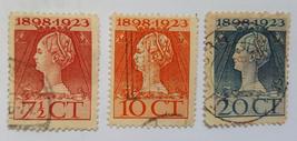 Queen Wilhelmina Jubilee 1898-1923  25th Anniversary Stamp Lot/ Netherlands - $12.00