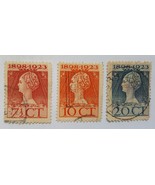 Queen Wilhelmina Jubilee 1898-1923  25th Anniversary Stamp Lot/ Netherlands - $16.34 CAD