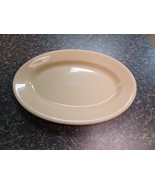 Vintage Shenango Inca Ware RimRol Oval Plate 9.5&quot; x 6.5&quot; Beige Restaurant - $9.89