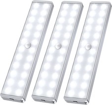 Rechargeable Motion Sensor Closet Light 3 Pk 3 Modes 24 LED Motion Sensor NEW - $21.48