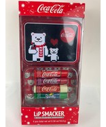 Coca Cola Lip Smacker Lip Balm Set  Of 4pcs With Tin Container  In New p... - £10.19 GBP