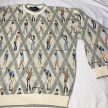 Jack Nicklaus Sweater Sz 40 Golf Theme Vintage 80&#39;s Pullover - £17.01 GBP