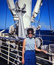 1969 SS Santa Paula Woman Aboard Deck Venezuela Ektachrome 35mm Slide - £4.28 GBP