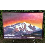 ERNEST DELTO Original HUGE MODERN WESTERN ABSTRACT 1970s MT SOPRIS OIL LANDSCAPE - $801.90