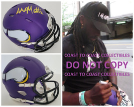 Alexander Mattison signed Minnesota Vikings mini football helmet proof C... - £140.90 GBP