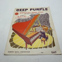 Deep purple Vtg Piano Sheet Music Simplified piano solo - $11.04