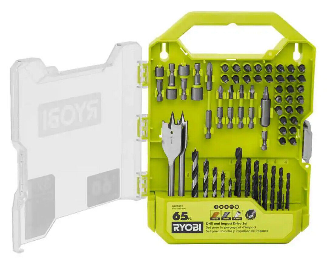 RYOBI - A986501 - Drill and Impact Drive Kit - 65-Piece - £31.25 GBP
