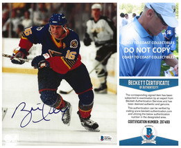 Brett Hull signed St Louis Blus Hockey 8x10 photo Beckett COA proof autographed. - £95.54 GBP