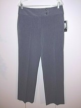 Apt. 9 Ladies Gray Maxwell Fit Stretch Dress PANTS-10-NWT-$44-WIDE Waistband - £6.37 GBP