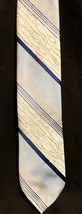 Neck Tie-Vintage Polyester Shades of blue 3&quot;Width 54&quot;Length Self-tie PET... - £3.94 GBP