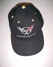 Corvette Logo General Motors Adult Unisex Black White Red Baseball Cap O... - $15.02